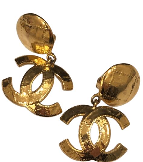 chanel gold metal earrings|Chanel earrings the real.